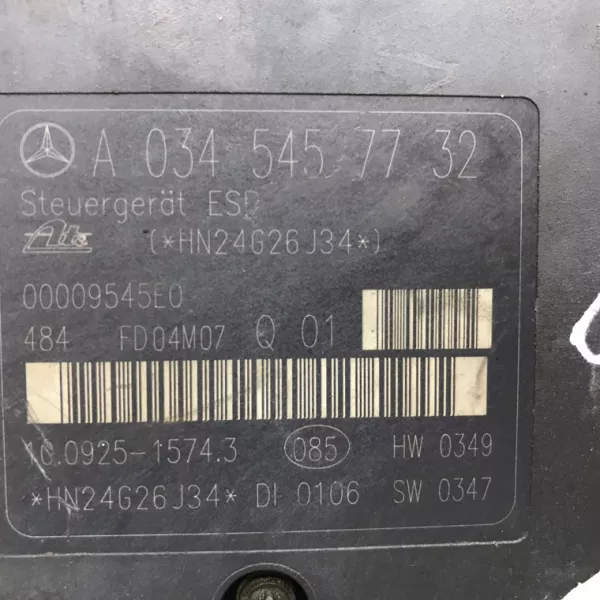 Блок ABS бу для Mercedes C W203 1.8 i, 2005 г. из Европы б у в Минске без пробега по РБ и СНГ A0345457732, A0054312912