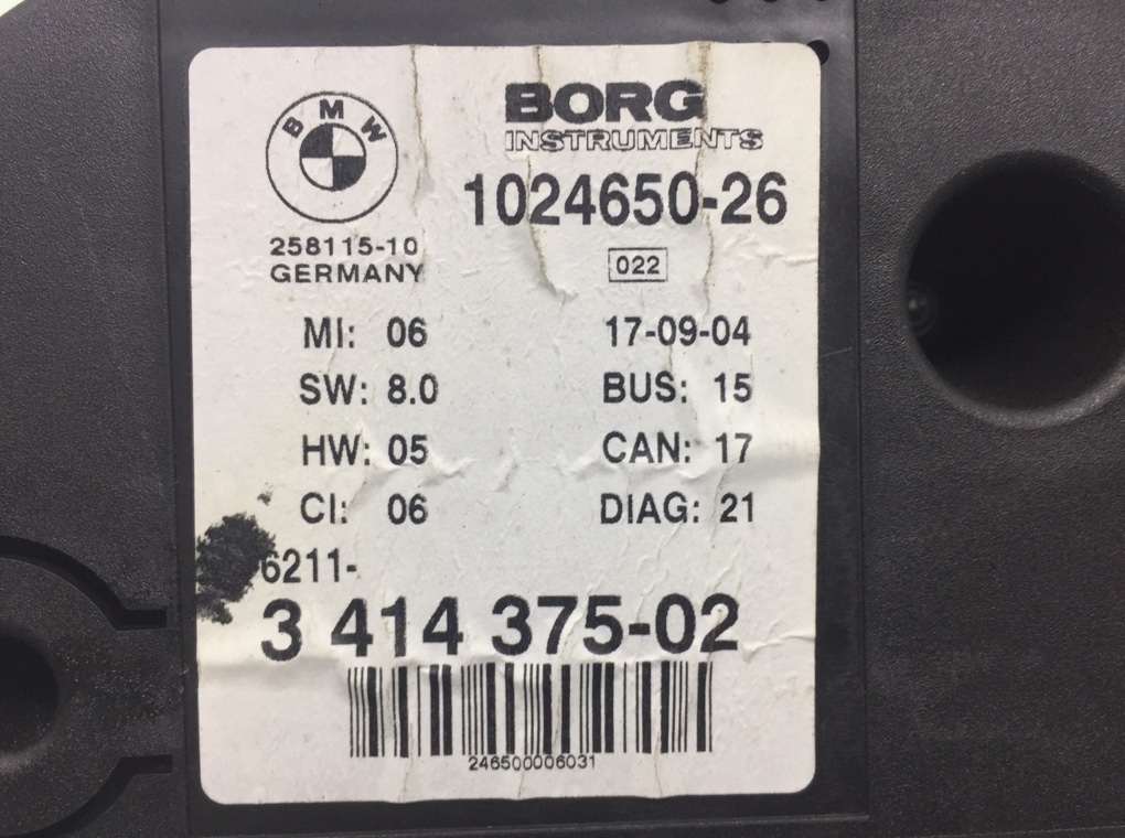 Щиток приборов (приборная панель) бу для BMW X3 E83 2.5 i, 2005 г. контрактный из Европы бу