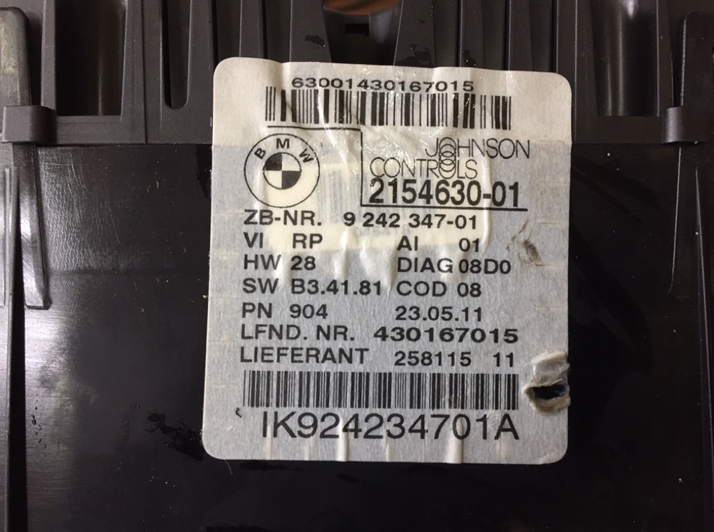 Щиток приборов (приборная панель) бу для BMW X1 E84 2.0 TD, 2011 г. контрактный из Европы бу