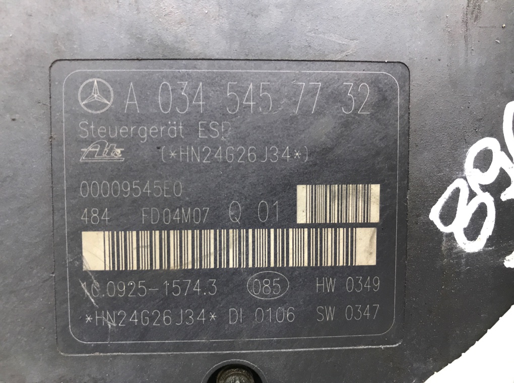 Блок ABS бу для Mercedes C W203 1.8 i, 2005 г. контрактный из Европы бу