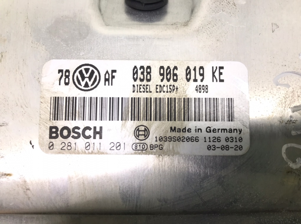 Блок управления двигателем бу для Volkswagen Passat B5 1.9 TDi, 2003 г. контрактный из Европы бу