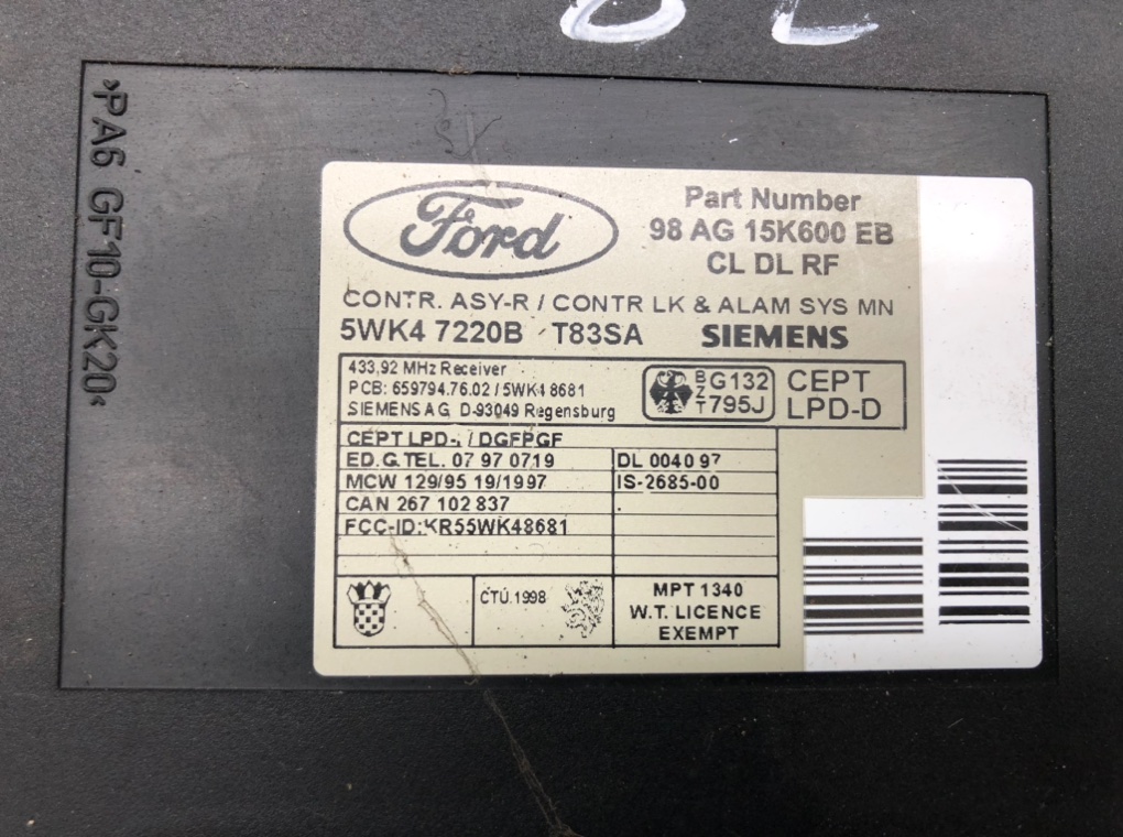 Блок комфорта бу для Ford Focus 1 1.8 i, 1999 г. контрактный из Европы бу