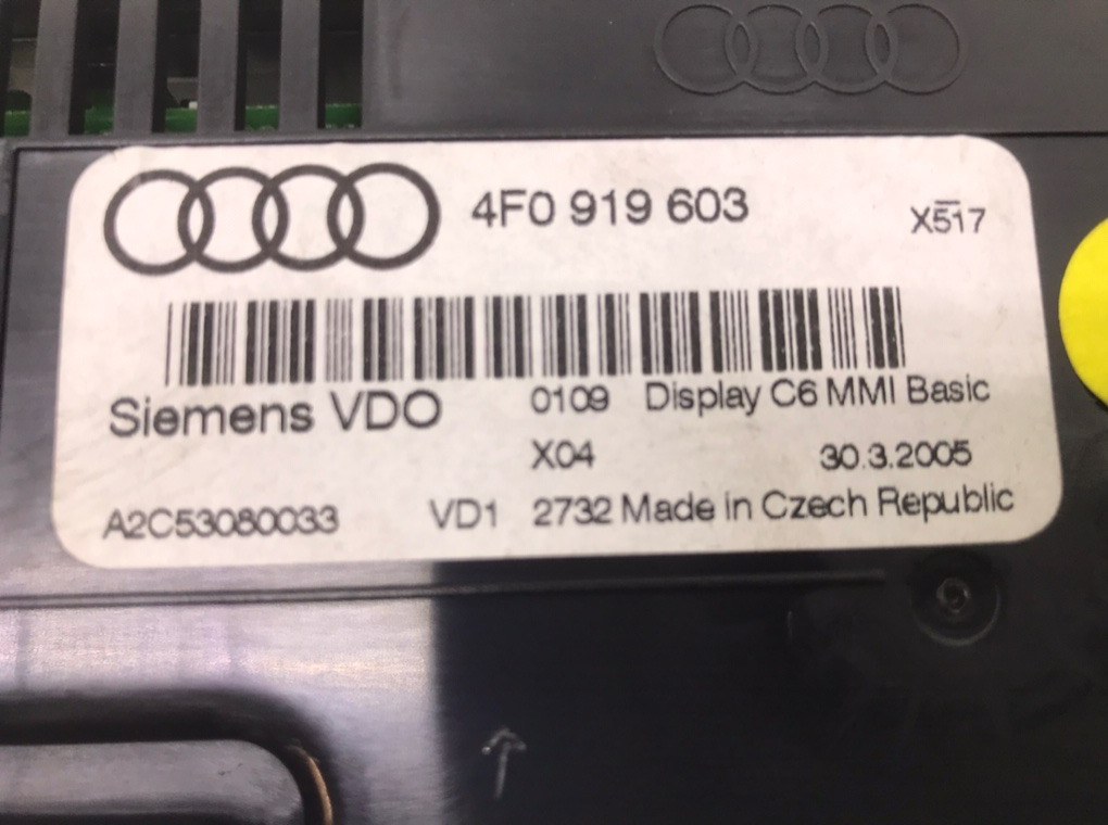 Дисплей бу для Audi A6 C6 2.0 TDi, 2005 г. контрактный из Европы бу