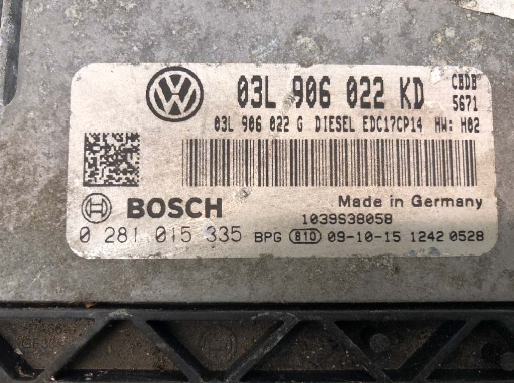 Блок управления двигателем бу для Volkswagen Scirocco 2.0 TDi, 2009 г. контрактный из Европы бу
