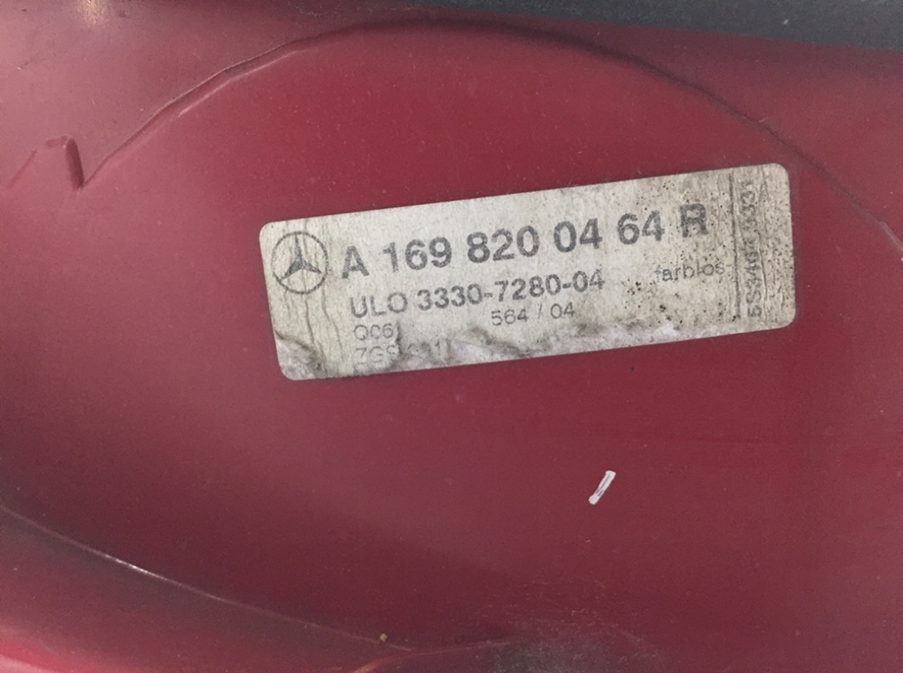 Фонарь задний правый бу для Mercedes A W169 2.0 CDi, 2006 г. контрактный из Европы бу