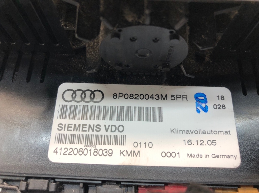 Блок управления печки/климат-контроля бу для Audi A3 8P 1.6 i, 2005 г. контрактный из Европы бу