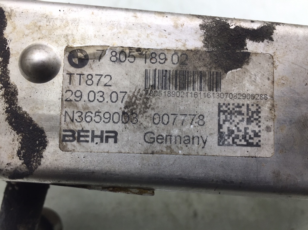 Радиатор EGR бу для BMW 1 E87/E81/E82/E88 2.0 TD, 2007 г. Радиатор EGR бу для BMW 1 E87/E81/E82/E88 2.0 TD, 2007 г.
