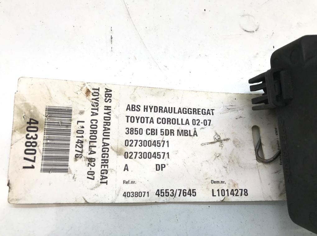 Блок ABS бу для Toyota Corolla  1.4 i,  2003 г.
