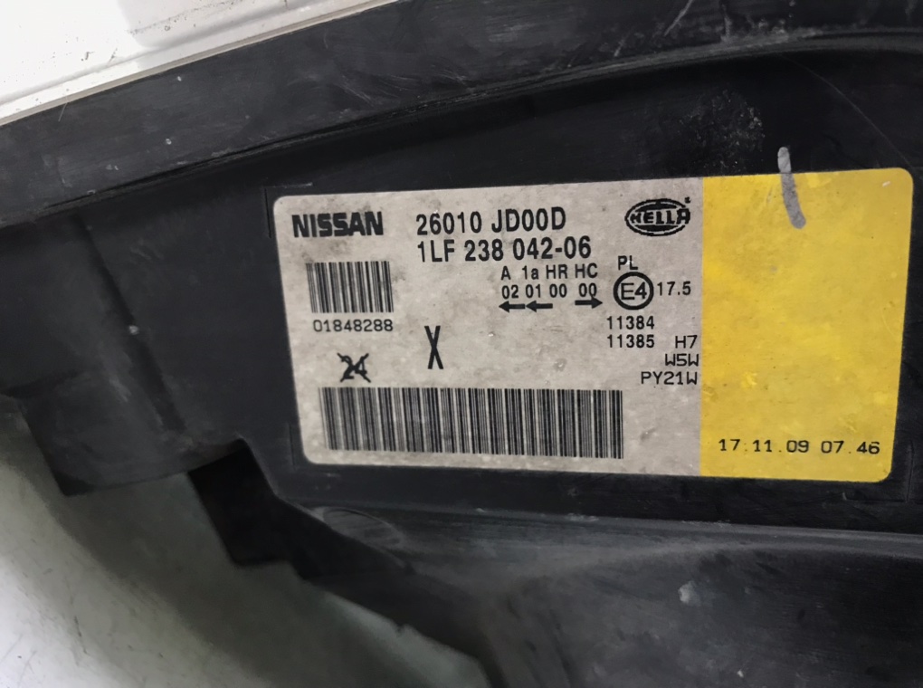 Фара правая бу для Nissan Qashqai 1.5 DCi, 2009 г. Фара правая бу для Nissan Qashqai 1.5 DCi, 2009 г.