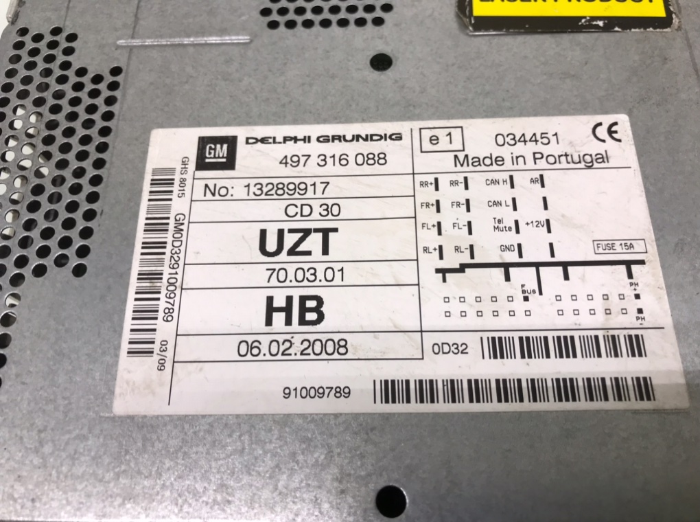 Магнитола бу для Opel Corsa D 1.3 CDTi,  2009 г.