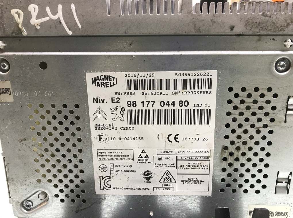 Магнитола бу для Peugeot Partner 2 1.6 HDi,  2017 г.