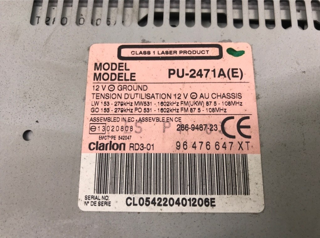 Магнитола бу для Citroen C3 1 1.4 i, 2002 г. Магнитола бу для Citroen C3 1.4 i, 2002 г.