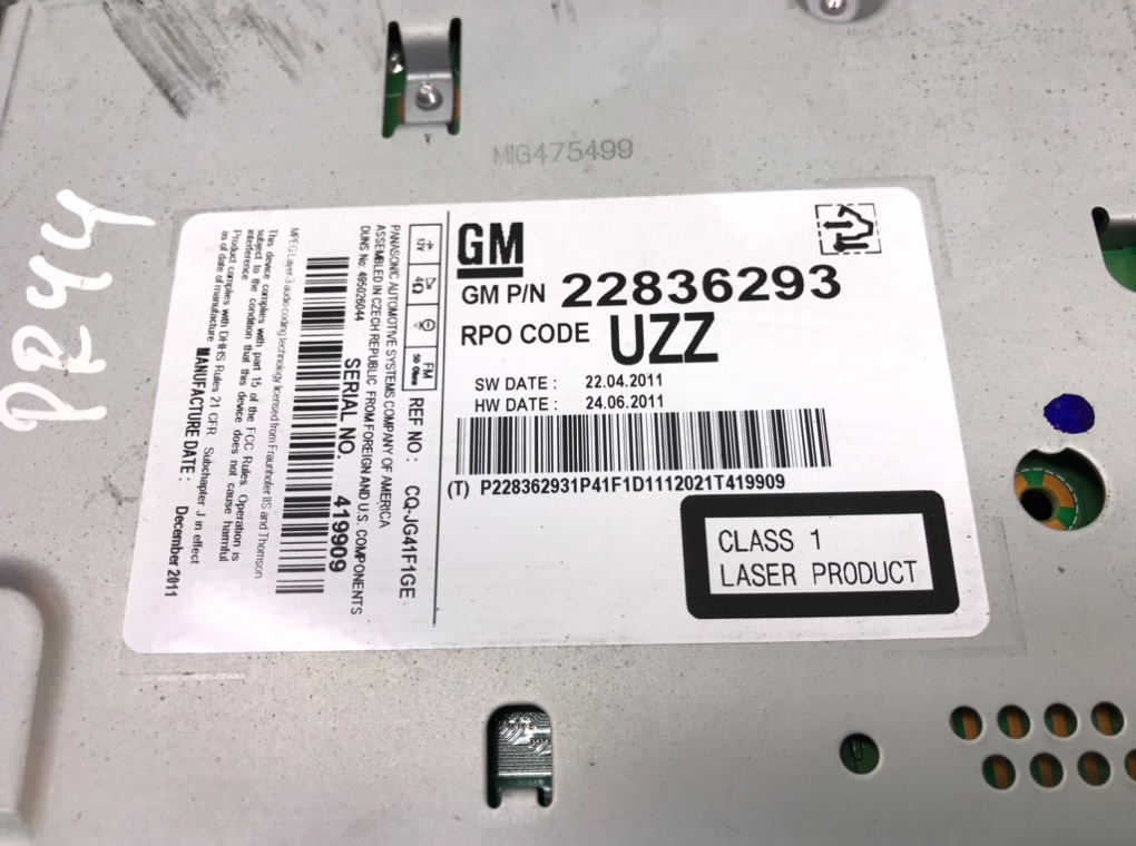 Магнитола бу для Opel Meriva B 1.4 Ti, 2011 г. Магнитола бу для Opel Meriva B 1.4 Ti, 2011 г.