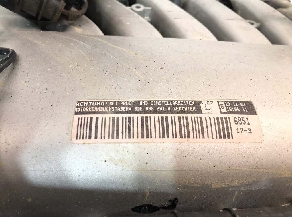 Двигатель (ДВС)  бу для Volkswagen Golf 4 2.8 i,  2003 г.