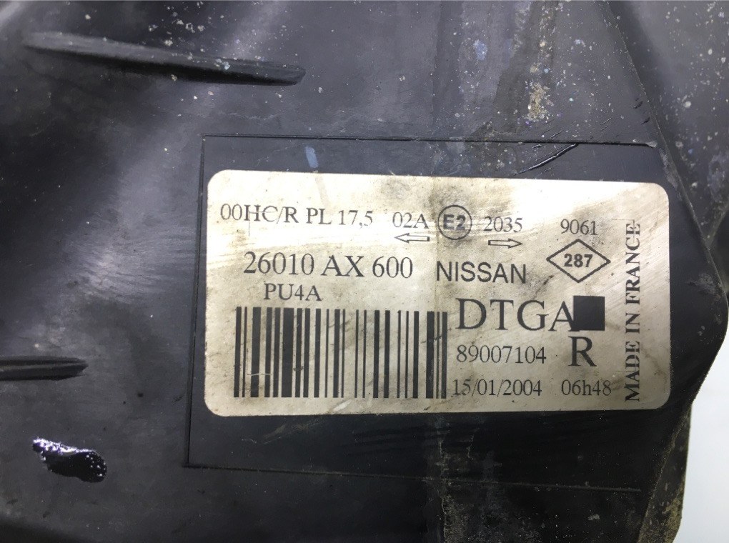 Фара левая бу для Nissan Micra K12 1.2 i,  2004 г.