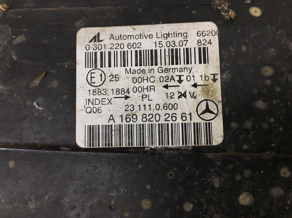 Фара правая бу для Mercedes B W245 2.0 CDi,  2007 г.