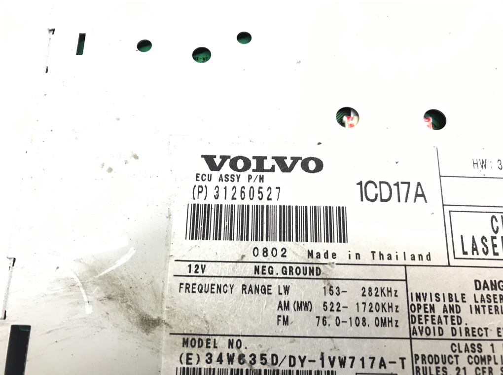 Магнитола бу для Volvo V50  1.8 i,  2008 г.