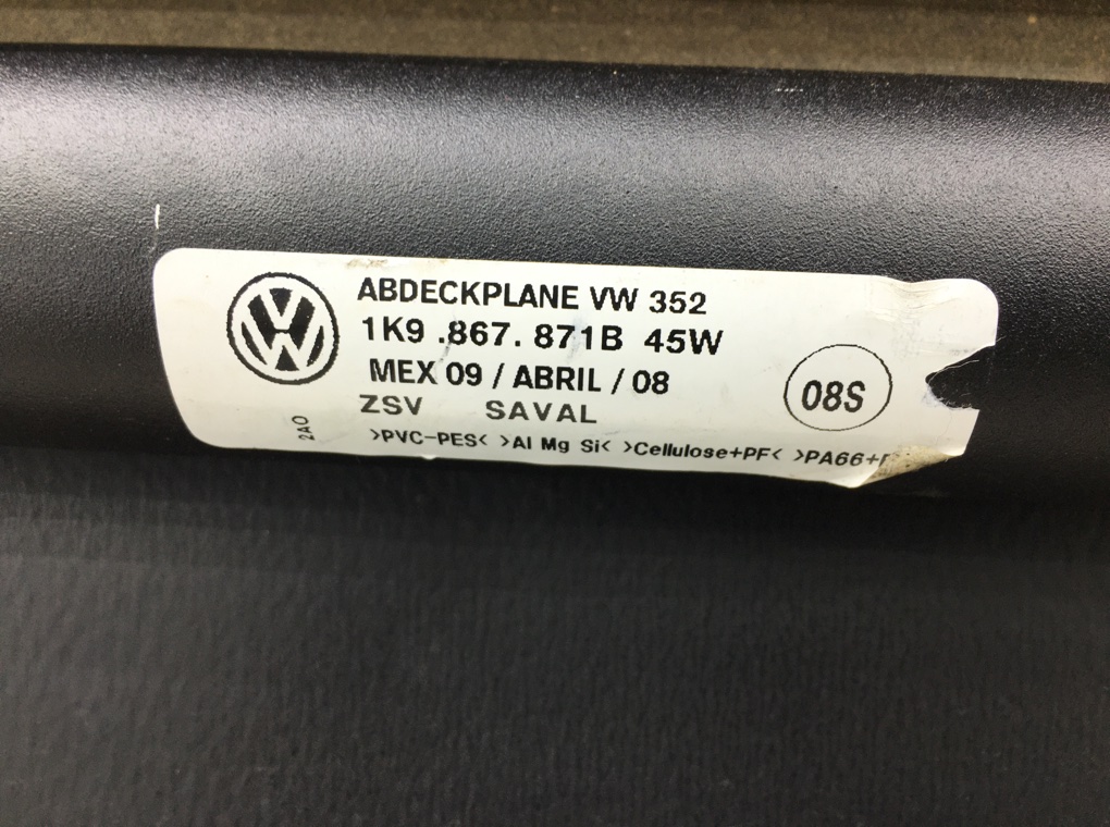 Шторка багажника бу для Volkswagen Golf 5 2.0 TDi,  2008 г.