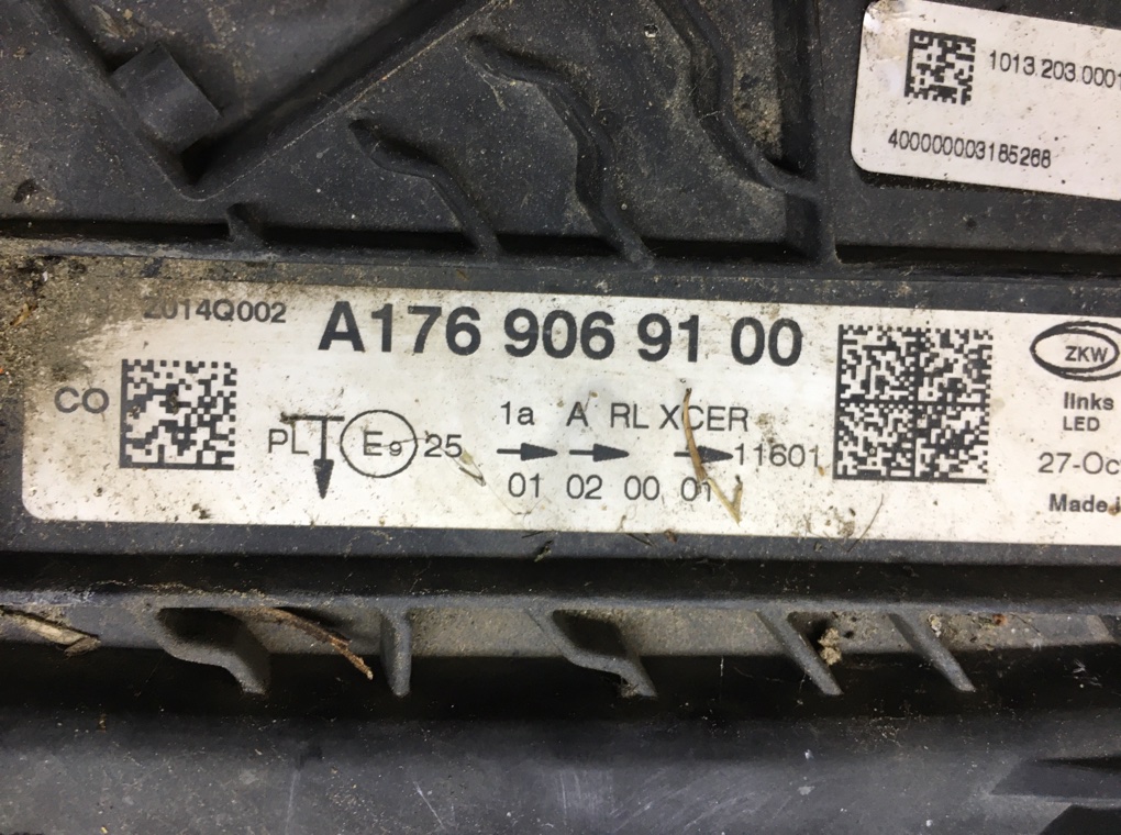 Фара левая бу для Mercedes A W176 2.2 CDi,  2016 г.