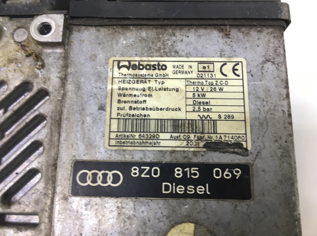 Автономный отопитель бу для Audi A2 8Z 1.4 TDi,  2001 г.