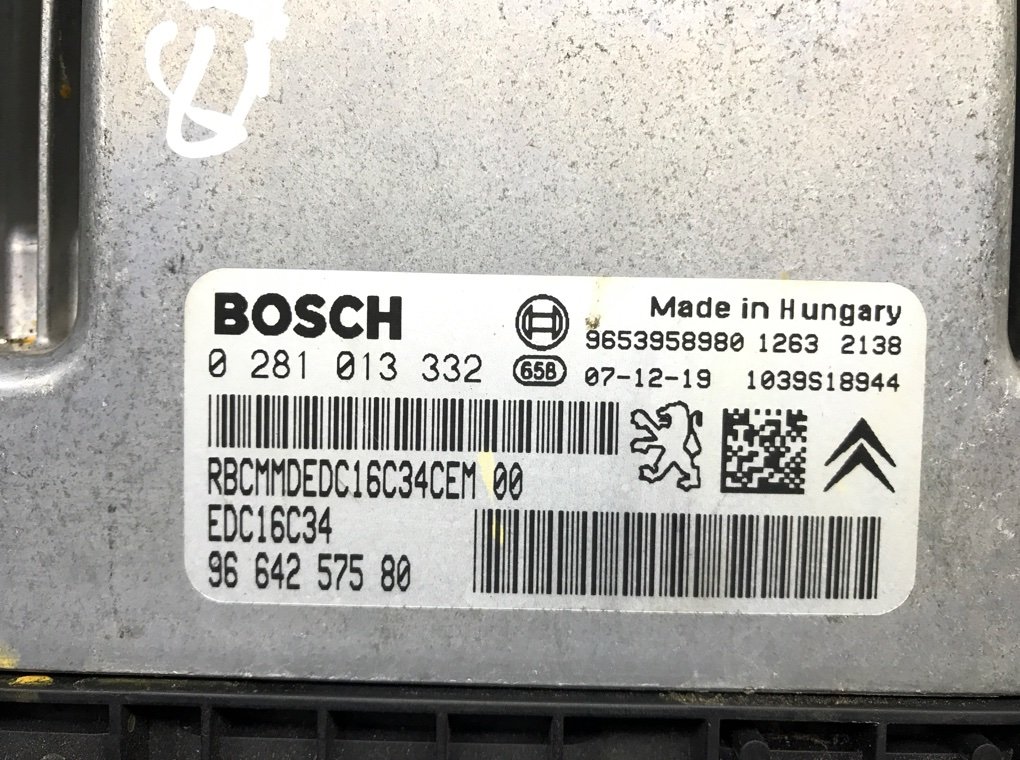 Блок управления двигателем бу для Peugeot 308 T7 1.6 HDi,  2008 г.