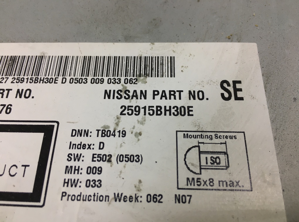 Магнитола бу для Nissan Qashqai  1.6 DCi,  2012 г.