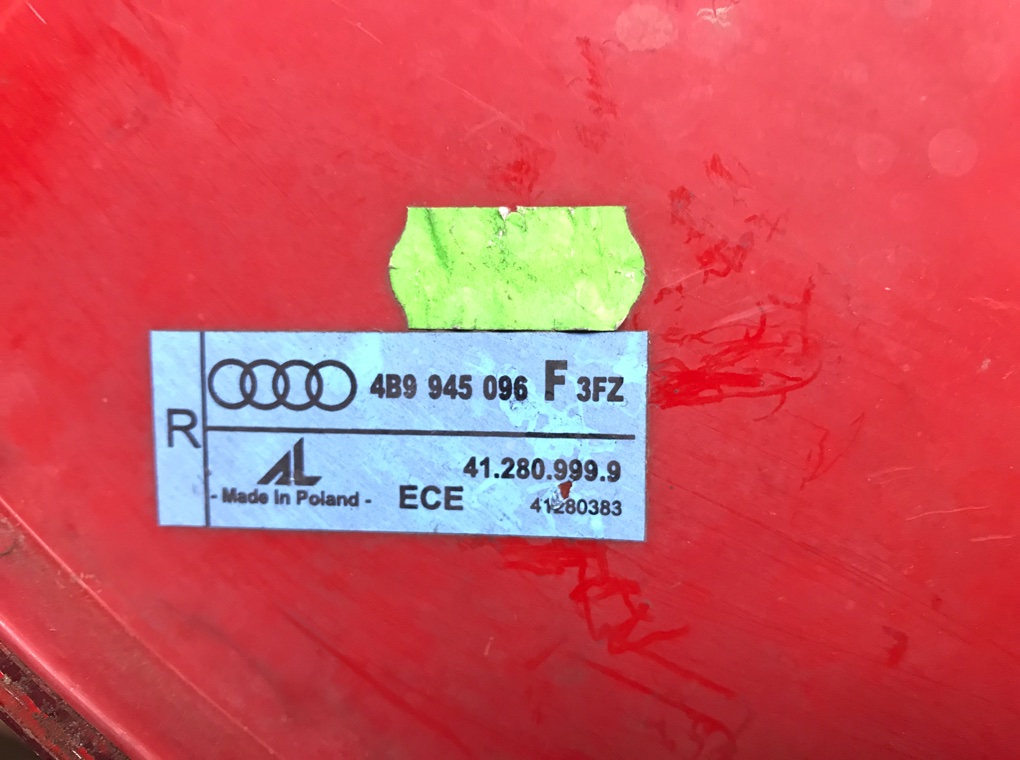Фонарь задний правый бу для Audi A6 C5 1.9 TDi,  2005 г.