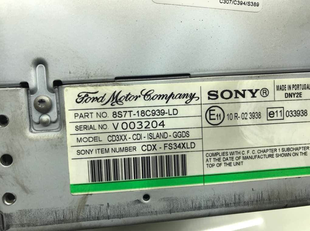 Магнитола бу для Ford S-Max  2.0 TDCi,  2009 г.