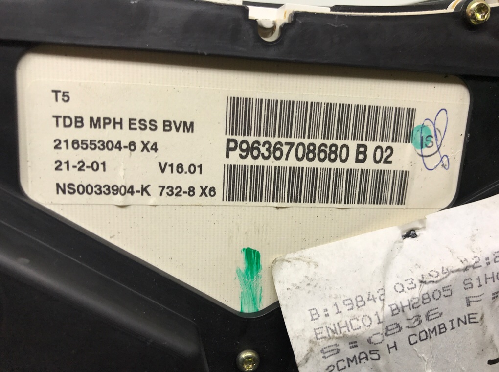 Щиток приборов (приборная панель) бу для Peugeot 307  1.6 i,  2001 г.