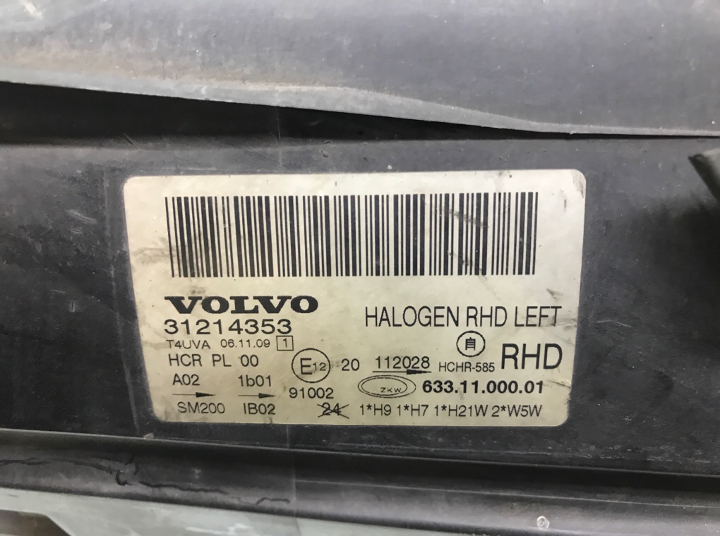 Фара левая бу для Volvo V70 3 2.0 D,  2010 г.