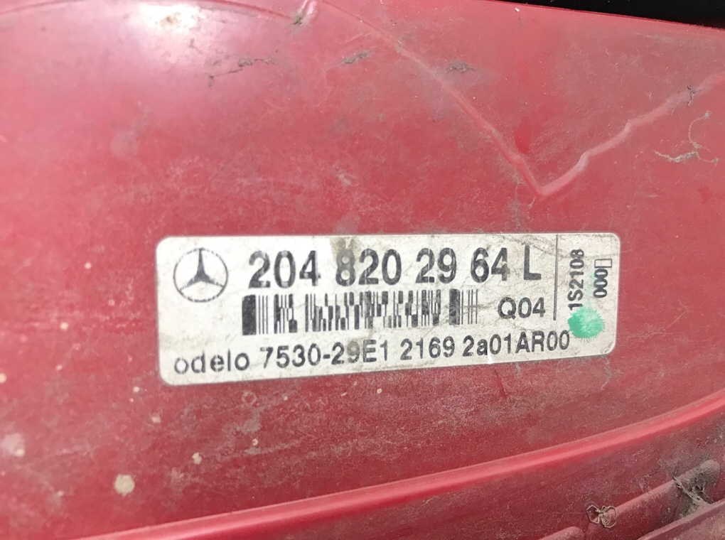 Фонарь задний левый бу для Mercedes C W204 2.2 CDi,  2008 г.
