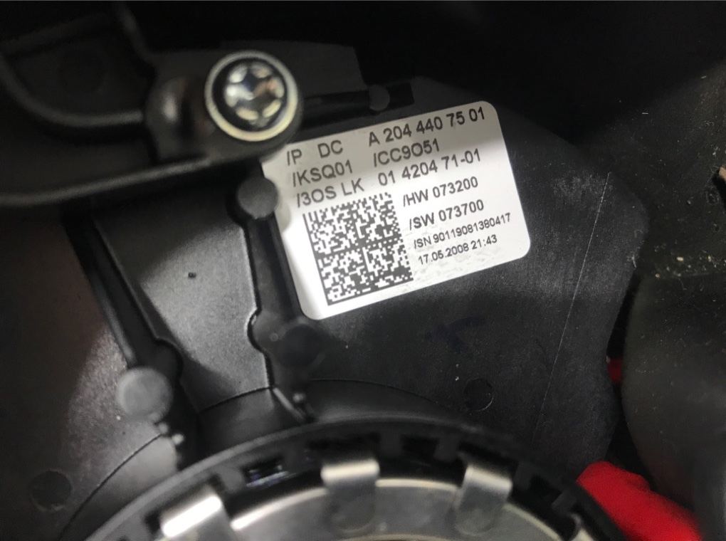 Шлейф руля бу для Mercedes C W204 2.2 CDi, 2008 г. Шлейф руля бу для Mercedes C W204 2.2 CDi, 2008 г.