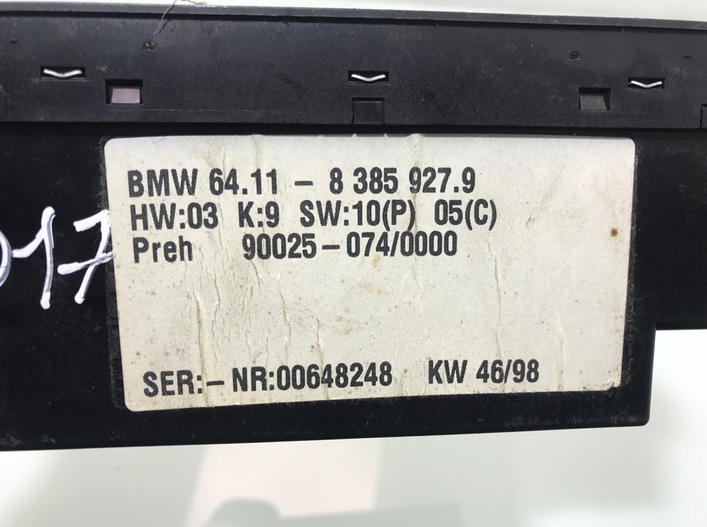 Блок управления печки/климат-контроля бу для BMW 5 E39 2.5 i,  1999 г.