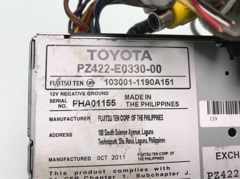 Магнитола бу для Toyota Yaris XP9 1.3 i, 2010 г. Магнитола бу для Toyota Yaris XP9 1.3 i, 2010 г.