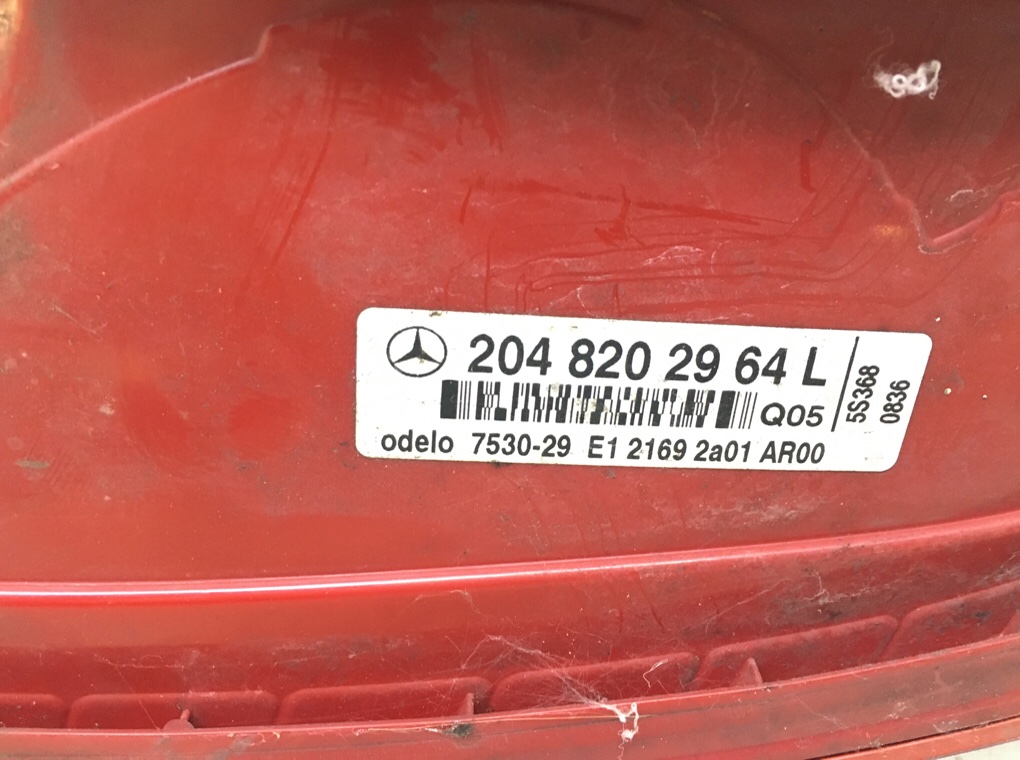 Фонарь задний левый бу для Mercedes C W204 3.0 CDI,  2008 г.