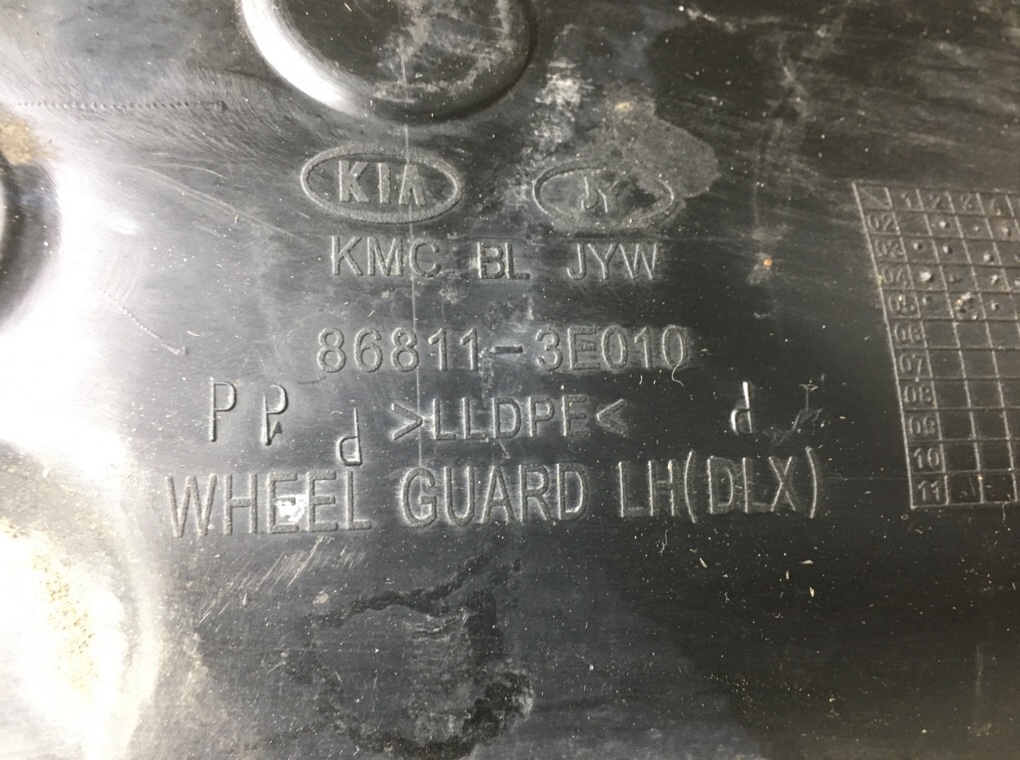 Защита арок передняя левая (подкрылок) бу для Kia Sorento  2.5 CRDi,  2006 г.
