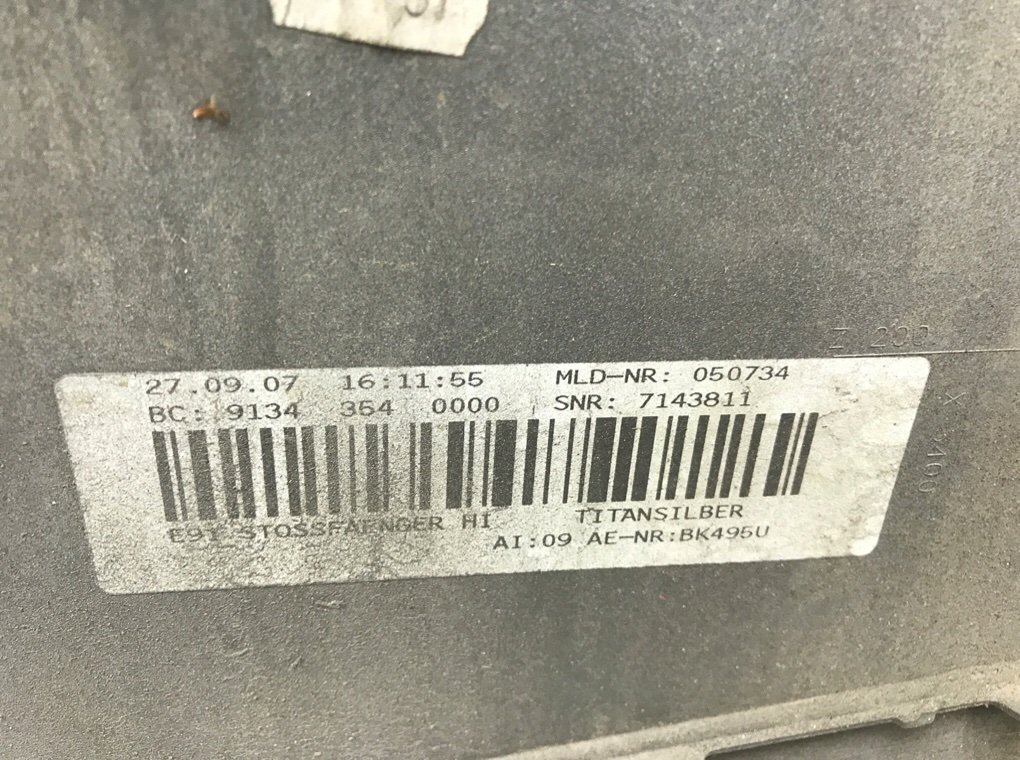 Бампер задний бу для BMW 3 E90/E91/E92/E93 2.0 TD,  2007 г.