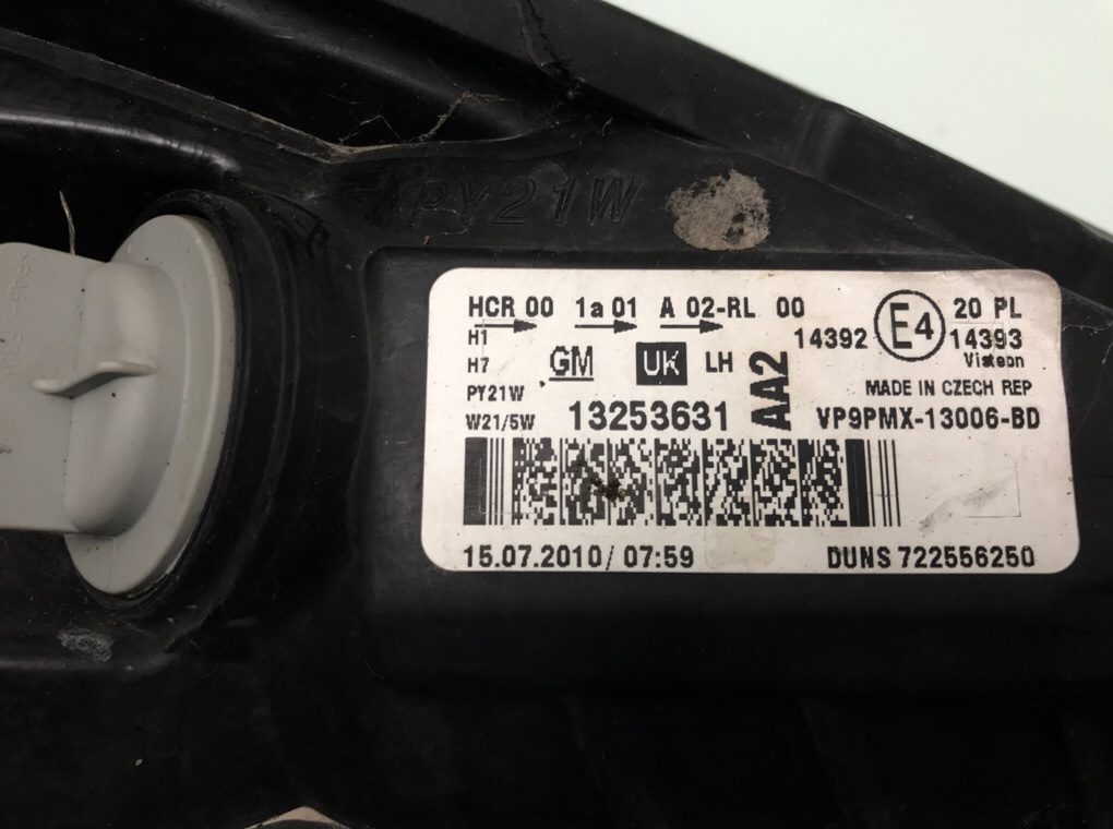 Фара левая бу для Opel Meriva B 1.4 i,  2010 г.