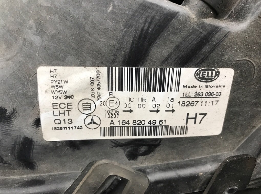Фара левая бу для Mercedes ML W164 3.0 CDi,  2007 г.