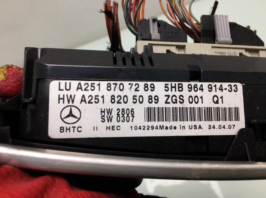 Блок управления печки/климат-контроля бу для Mercedes ML W164 3.0 CDi,  2007 г.
