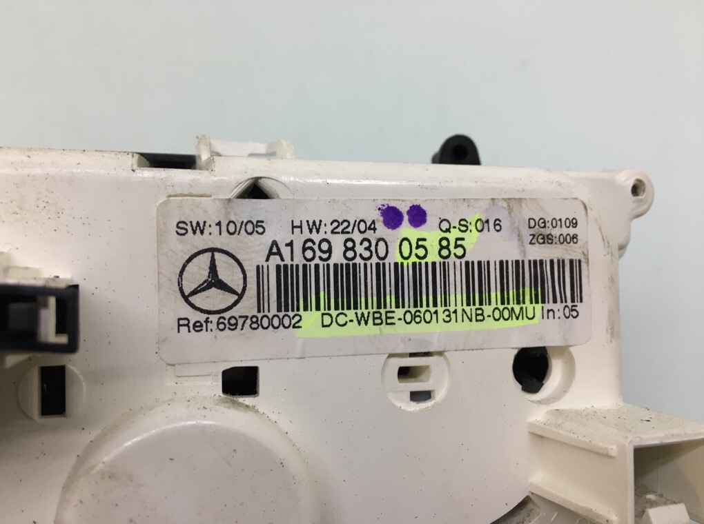 Блок управления печки/климат-контроля бу для Mercedes A W169 2.0 i,  2006 г.