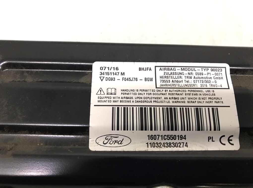 Подушка безопасности коленная бу для Ford Mondeo 5 1.5 i,  2016 г.