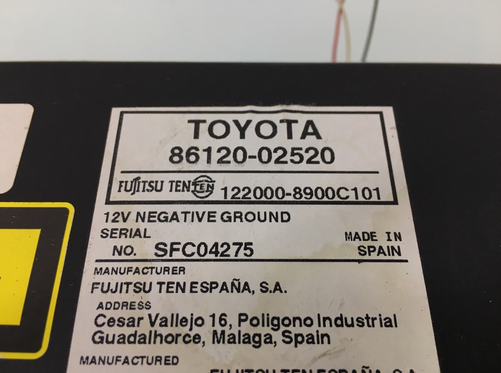 Магнитола бу для Toyota Auris 1 1.4 i,  2008 г.