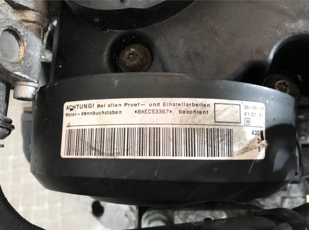 Двигатель (ДВС)  бу для Volkswagen Touran  1.9 TDi,  2009 г.