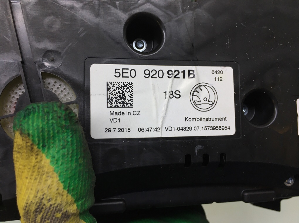 Щиток приборов (приборная панель) бу для Skoda Octavia A7 1.6 TDi,  2015 г.