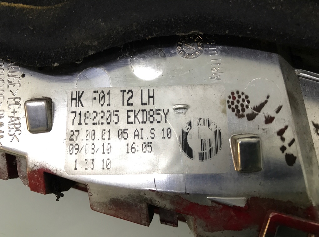 Фонарь крышки багажника левый бу для BMW 7 F01/F02 3.0 TD,  2011 г.