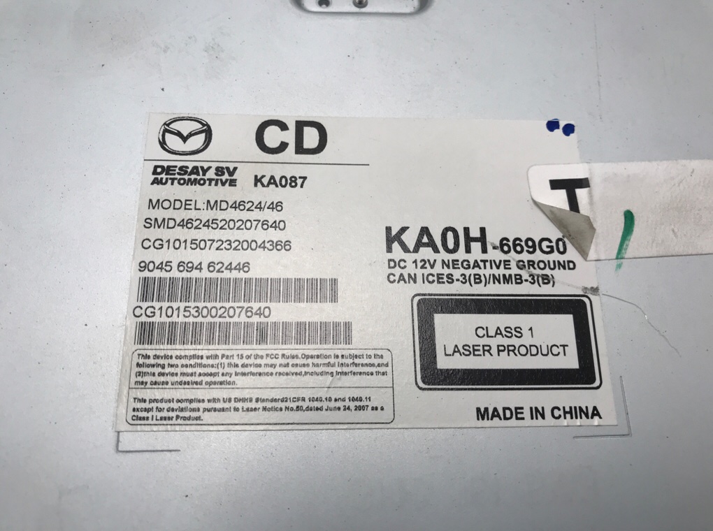 Магнитола бу для Mazda CX-5 1 2.2 D,  2015 г.