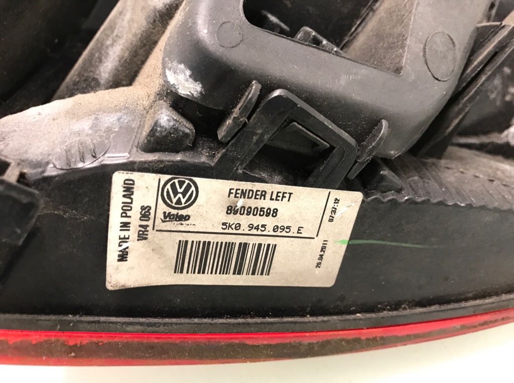 Фонарь задний левый бу для Volkswagen Golf 6 1.6 TDi,  2011 г.