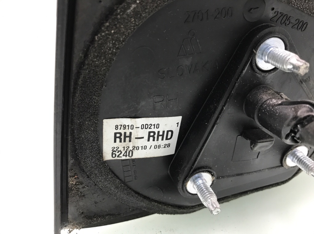 Зеркало наружное правое бу для Toyota Yaris XP9 1.0 i,  2011 г.