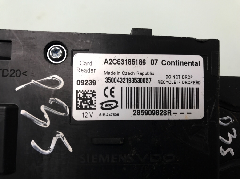 Блок считывания ключ-карты бу для Renault Megane 3 1.5 DCi,  2009 г.